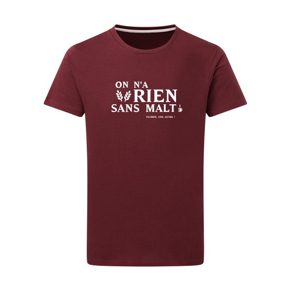 On n'a rien sans malt - Flex Blanc Tshirt original Burgundy  2XL