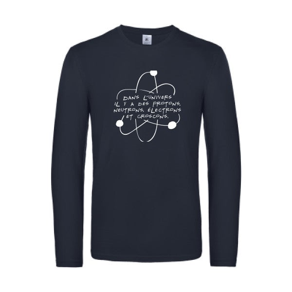 l univers - t shirt- manches- longues- original- humour- Navy impression Face