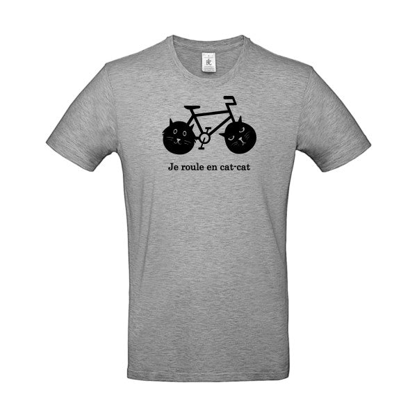 cat-cat bike flex noir B&C - E190 T-shirt|Sport Grey||5XL