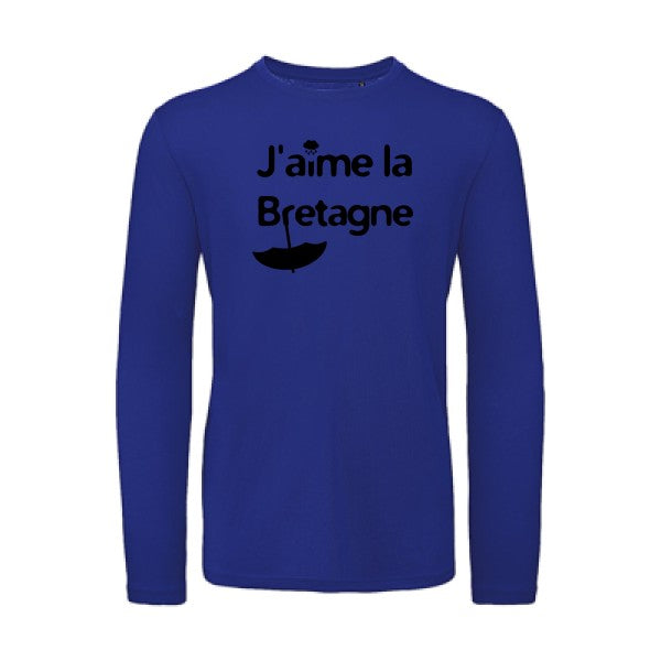 J'aime la Bretagne Noir |T-shirt bio manches longues