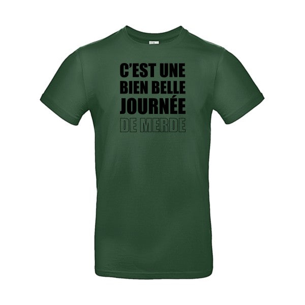 Journée de m...Flex noir- T-shirt E190|Bottle Green||2XL