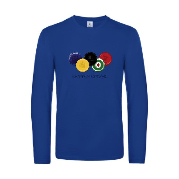 champion-olymp-hic-t-shirt-manches-longues-original-humour -Royal Blue