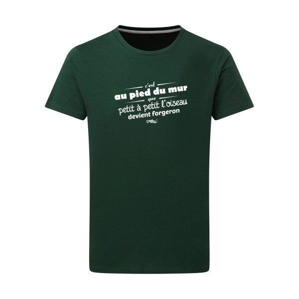 Proverbe à la con Blanc -Flex Blanc sur T-shirt SG  Bottle Green  2XL