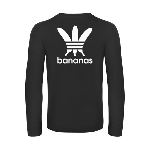 bananas - t shirt- manches- longues- original- humour- Black impression Dos