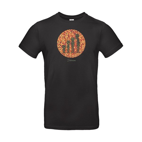 T-shirt humour original Daltonisme T Shirt couleur Black