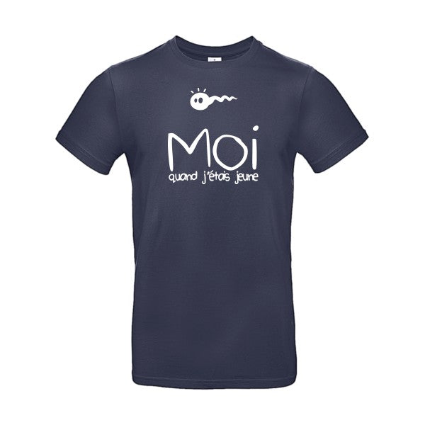 Moi, quand j'étais jeuneFlex Blanc - E190 T-shirt|Navy Blue||2XL