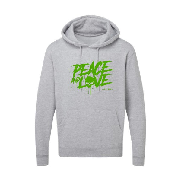 Peace or no peace |Sweat  capuche humoristique Vert pomme 