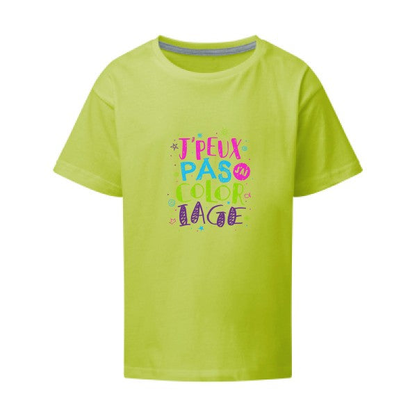 J'peux pas j'ai coloriage SG - Kids T-shirt enfant Lime Taille 152 (11-12/2XL)