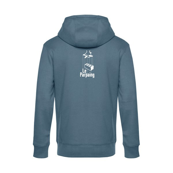le-parpaing sweat shirt original nordic blue flex Blanc impression Dos
