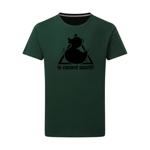 Canard Sportif noir -Flex noir sur T-shirt SG  Bottle Green  2XL