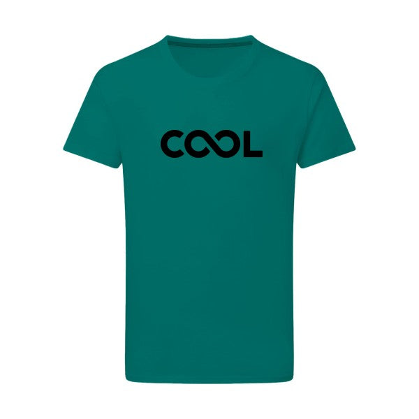 Infiniment cool noir -Flex noir sur T-shirt SG  Emerald Green  2XL