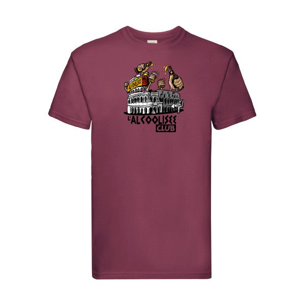 ALCOOLIZEE Fruit of the loom 205 g/m² T-shirt/ bordeaux