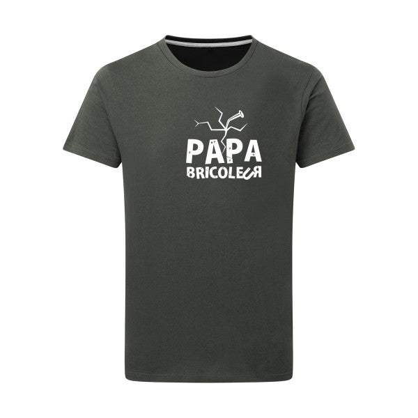 Papa bricoleur - Flex Blanc Tshirt original Charcoal  5XL