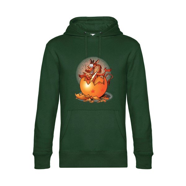 Dragon-surprise- Sweat à capuche original Bottle Green - RueDuTeeshirt