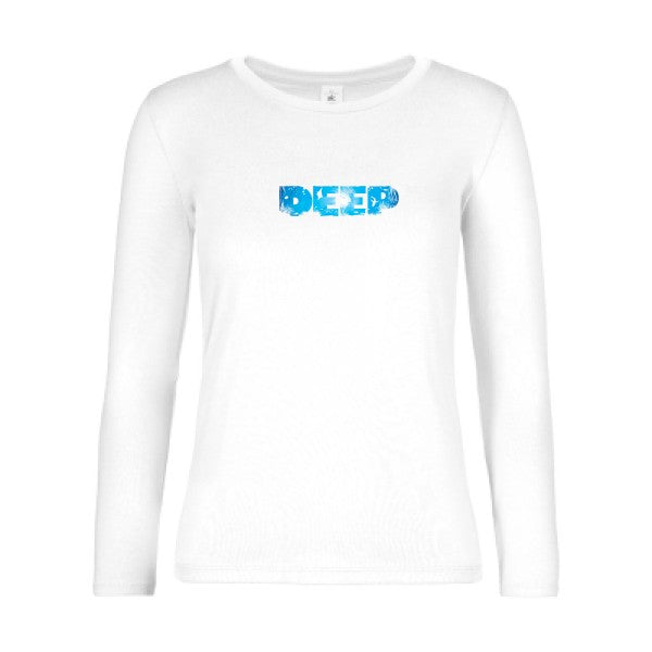 t-shirt lsl femme deep-  White flex 