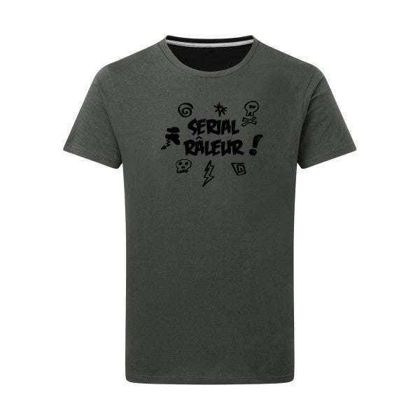 Serial râleur noir -Flex noir sur T-shirt SG  Charcoal  5XL