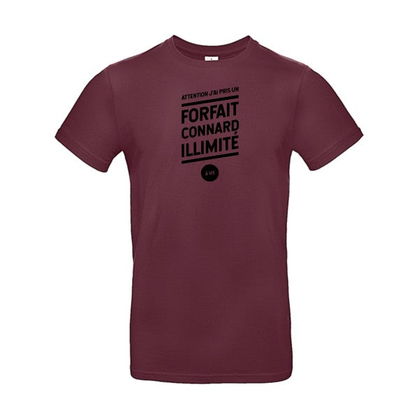 Forfait connard illimité flex noir B&C - E190 T-shirt|Burgundy||2XL