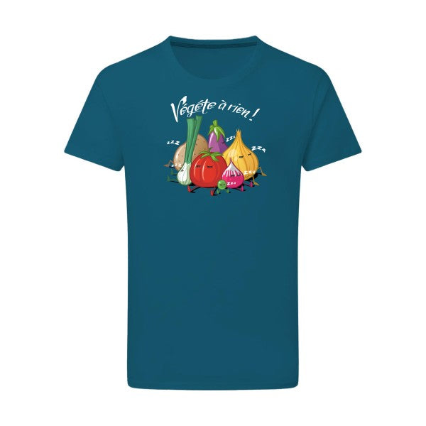 T-shirt homme Vegete à rien - T-shirt décalé pour les fainéants Petrol 2XL