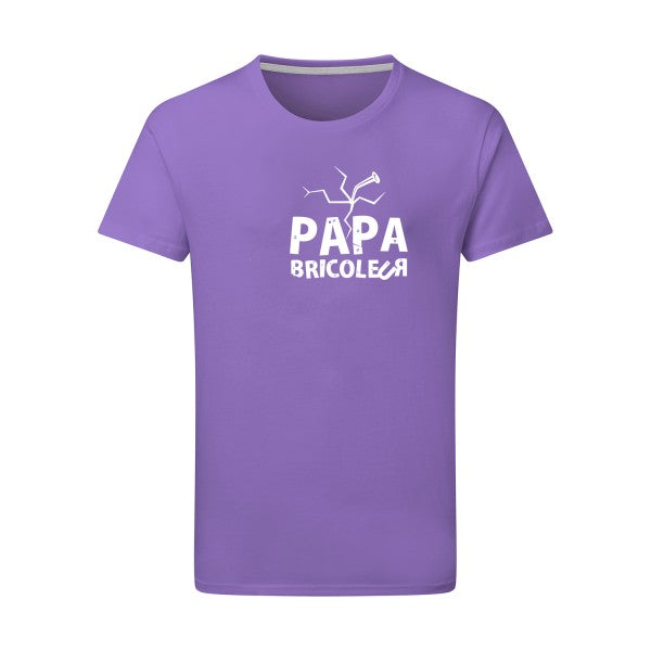 Papa bricoleur - Flex Blanc Tshirt original Aster Purple  2XL