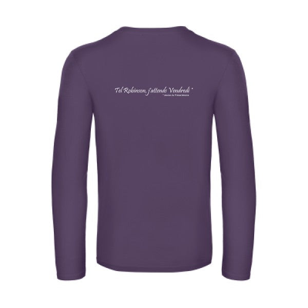 yes vendredi  - t shirt- manches- longues- original- humour- Urban Purple impression Dos