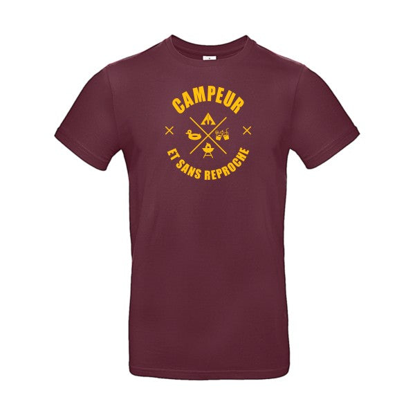 CAMPEUR...Flex jaune or- T-shirt E190|Burgundy||2XL