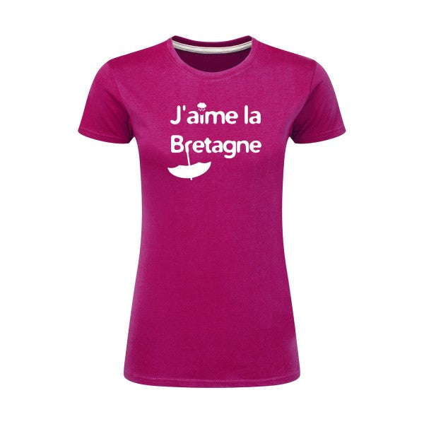 J'aime la Bretagne |Blanc |T shirt original femme|SG