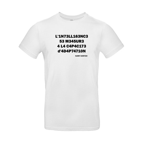 L'intelligence -Ai- t-shirt Geek- White Non bio flex Noir