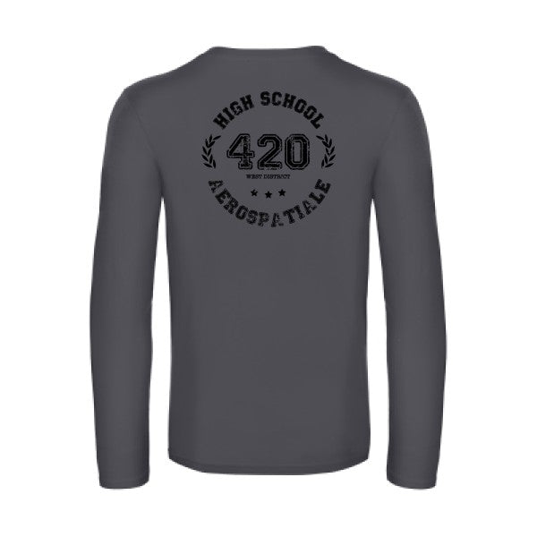 very high school - t shirt- manches- longues- original- humour- Dark Grey impression Dos