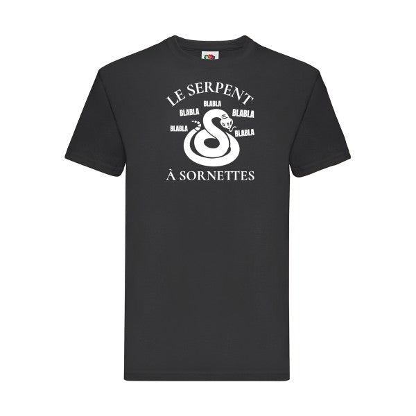 T-shirt|Serpent à Sornettes |Blanc |Fruit of the loom 205  G