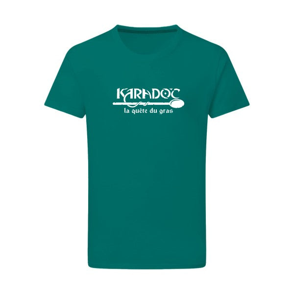 Karadoc Blanc -Flex Blanc sur T-shirt SG  Emerald Green  2XL