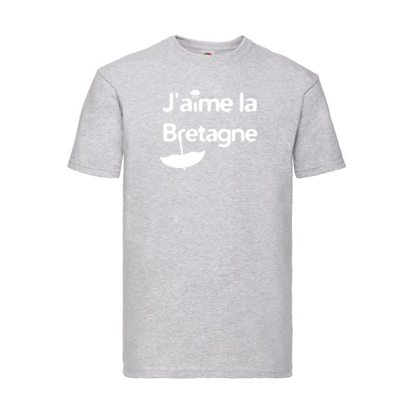 T-shirt|J'aime la Breta  G ne |Blanc |Fruit of the loom 205  G