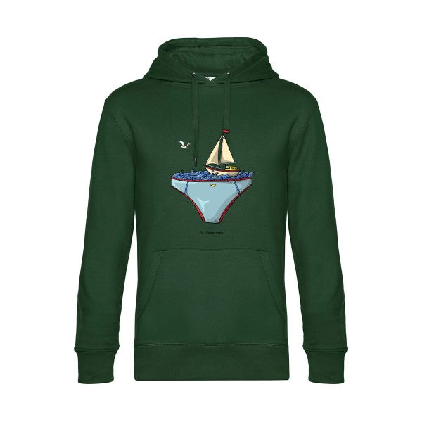 Ta-mer-en-slip- Sweat à capuche original Bottle Green - RueDuTeeshirt
