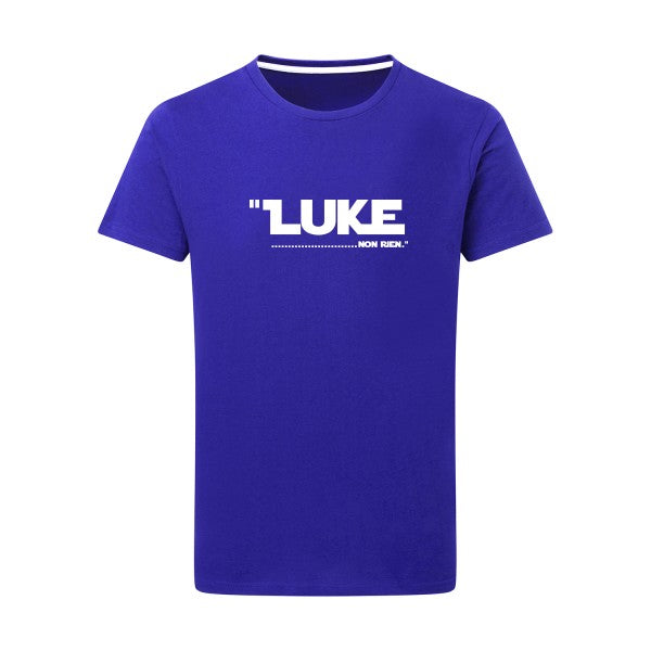 Luke... -Flex Blanc sur T-shirt SG  Royal Blue  5XL