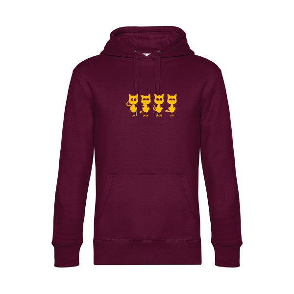 sweat à capuche homme original un deux trois cat