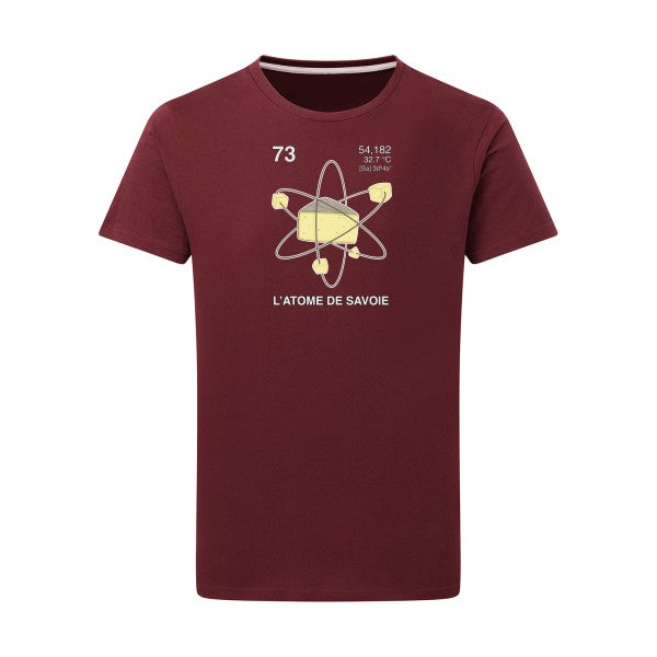 T-shirt homme L'Atome de Savoie - T-shirt original avec un design scientifique Burgundy 2XL