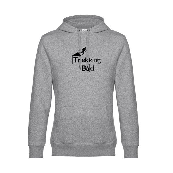 Trekking-bad sweat shirt original Heather Grey flex Noir impression Face