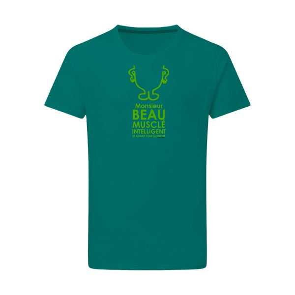 Monsieur Moi vert pomme -Flex vert pomme sur T-shirt SG  Emerald Green  2XL