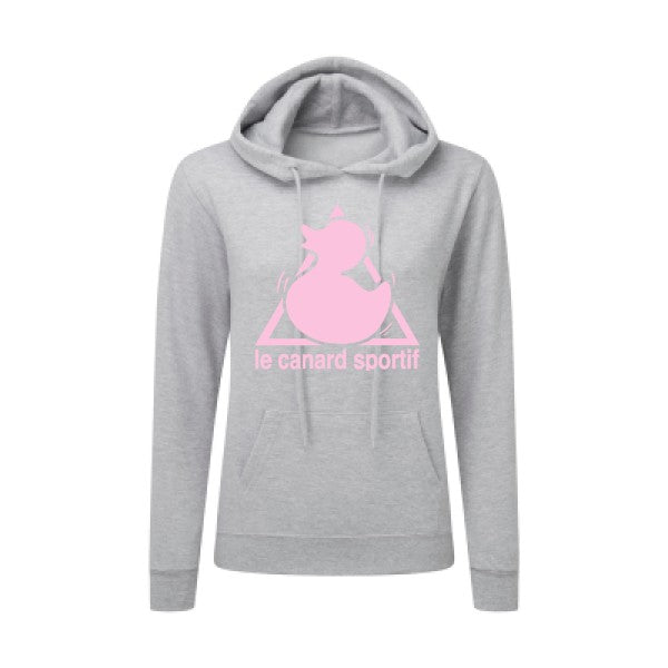 Canard Sportif Rose |Sweat original à capuche Femme