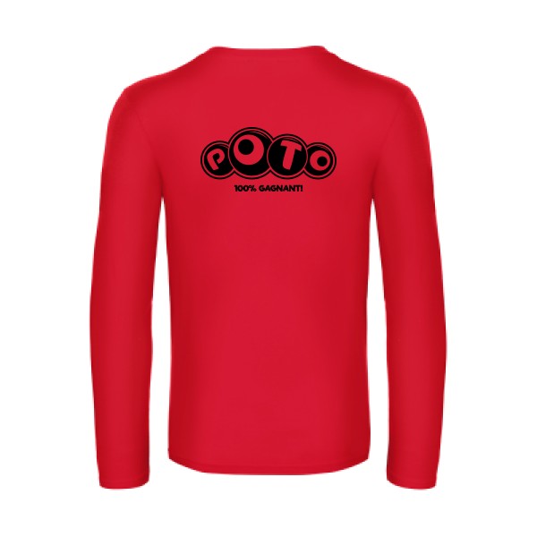 poto - t shirt- manches- longues- original- humour- Red impression Dos