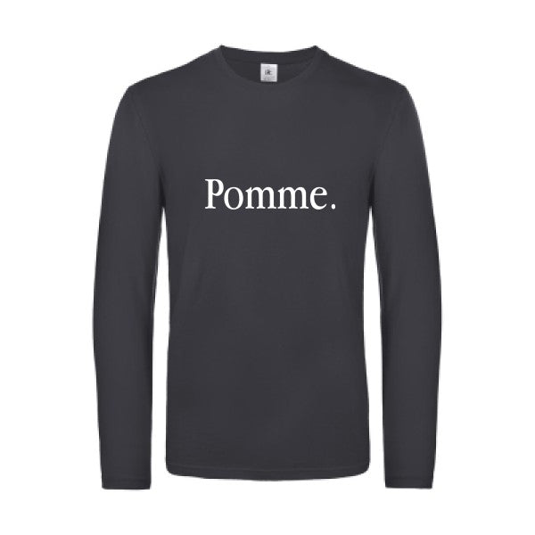pub subliminale - t shirt- manches- longues- original- humour- Dark Grey impression Face