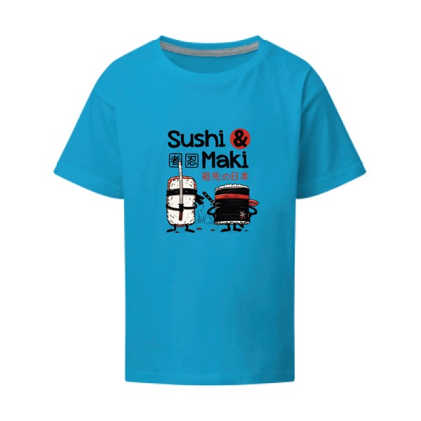 Sushi et Maki SG - Kids T-shirt enfant Turquoise Taille 152 (11-12/2XL)