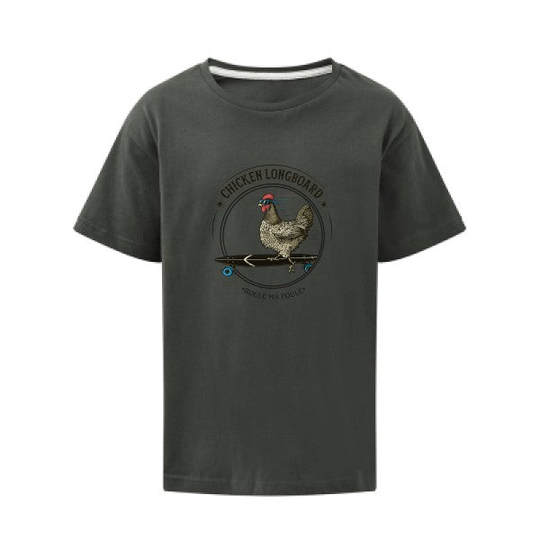 Chicken Longboard SG - Kids T-shirt enfant Charcoal Taille 152 (11-12/2XL)