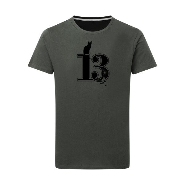 Superstition noir -Flex noir sur T-shirt SG  Charcoal  5XL