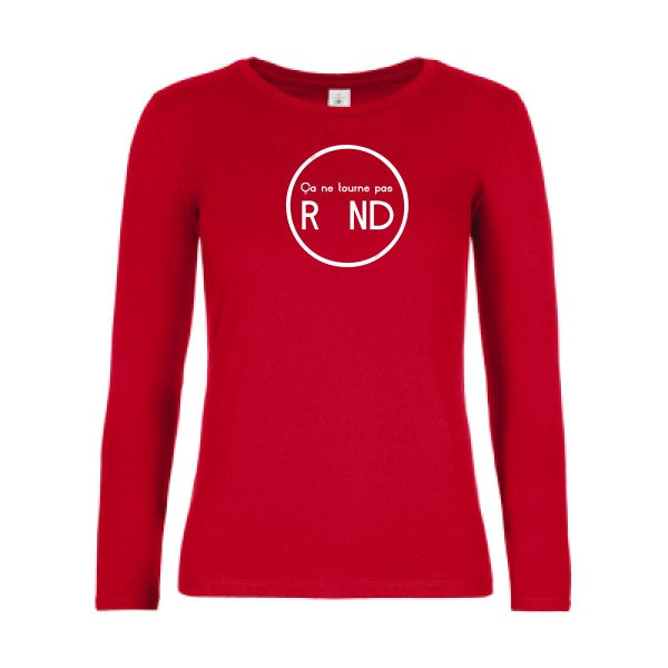 t-shirt lsl femme ca-ne-tourne-pas-rond- Red flex blanc