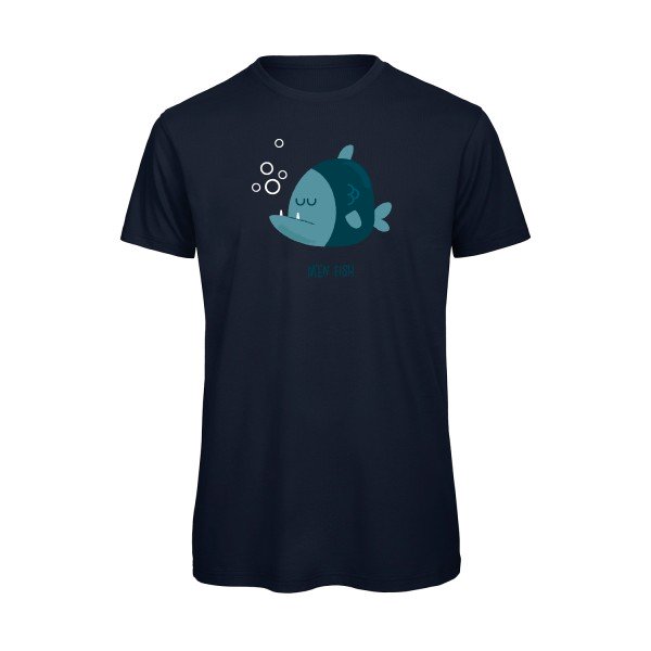 T-shirt humour original M En Fish T Shirt couleur Navy