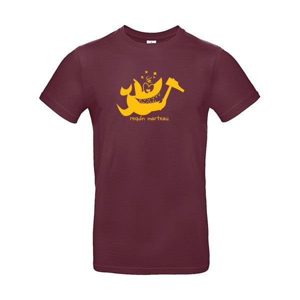 Requin marteauFlex jaune or- T-shirt E190|Burgundy||2XL