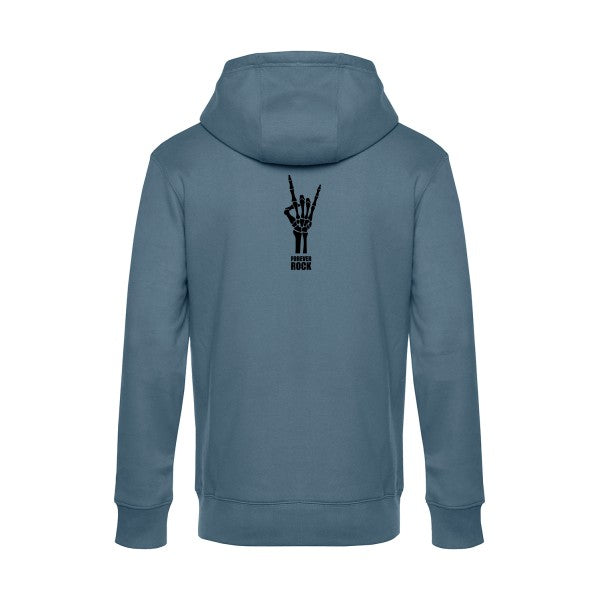 Forever-Rock-!!! sweat shirt original nordic blue flex Noir impression Dos
