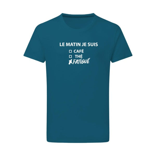 Le matin je suis... - Flex Blanc Tshirt original Petrol  2XL