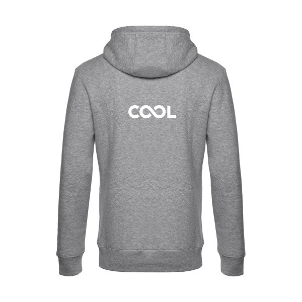 Infiniment-cool sweat shirt original Heather Grey flex Blanc impression Dos