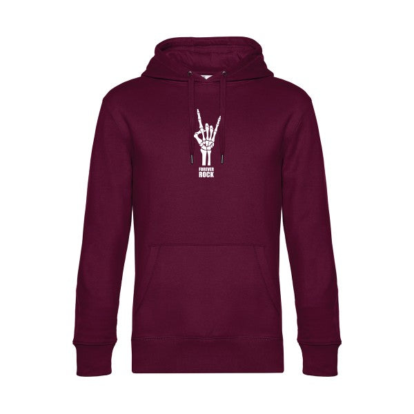 Forever-Rock-!!! sweat shirt original Burgundy flex Blanc impression Face